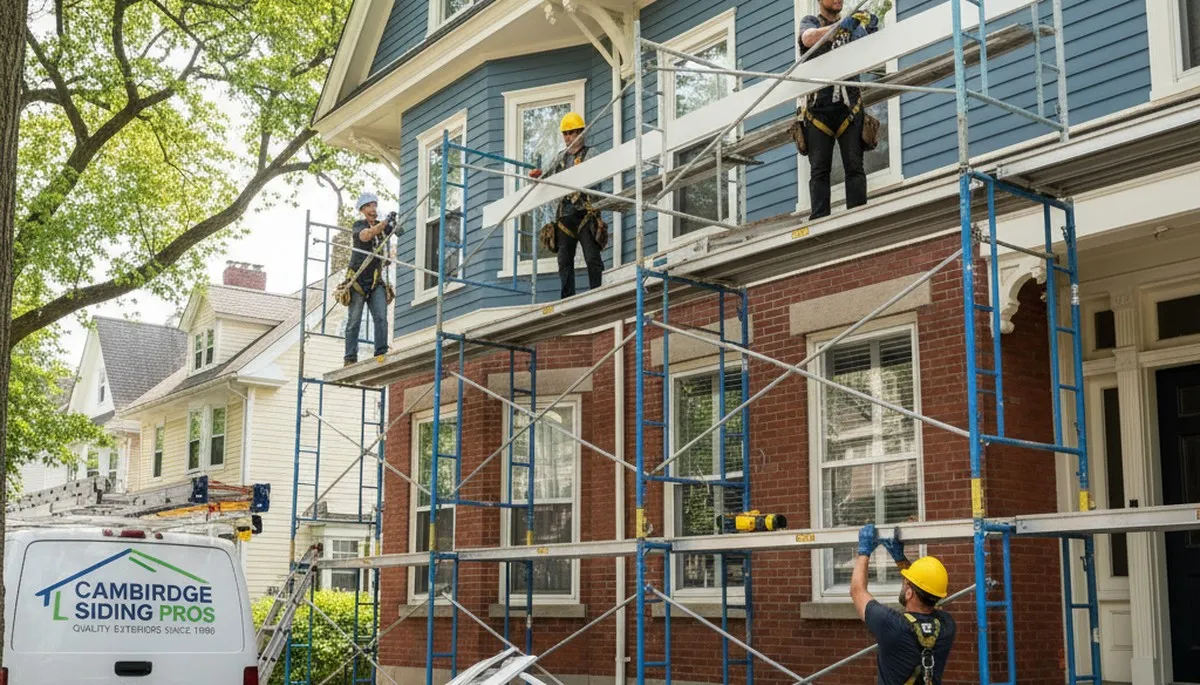 Boston MA vinyl siding installation for a home exterior by a professional siding contractor
