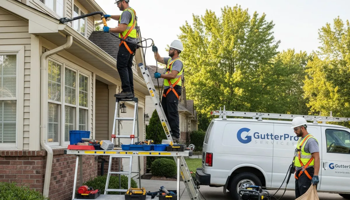 Professional gutter cleaning service in Boston, MA for residential exterior protection