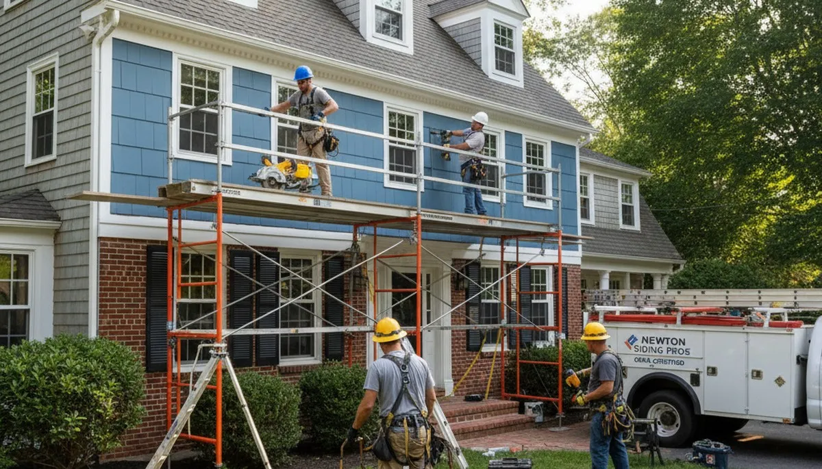 Boston MA vinyl siding installation for home exterior by professional siding contractor